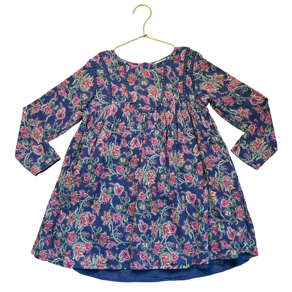 Louise Misha Blue Floral Dress - Size 6Y