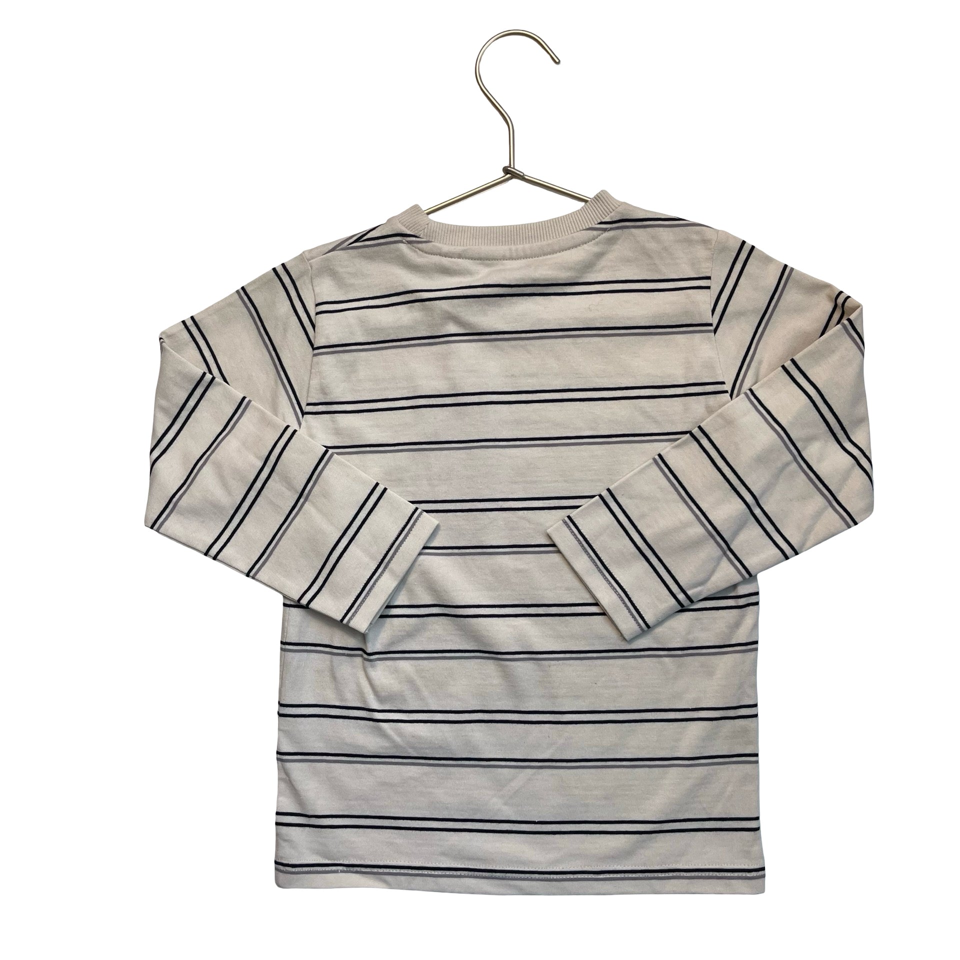 Next Ivory, Gray, Black Striped Shirt - Size 3-4