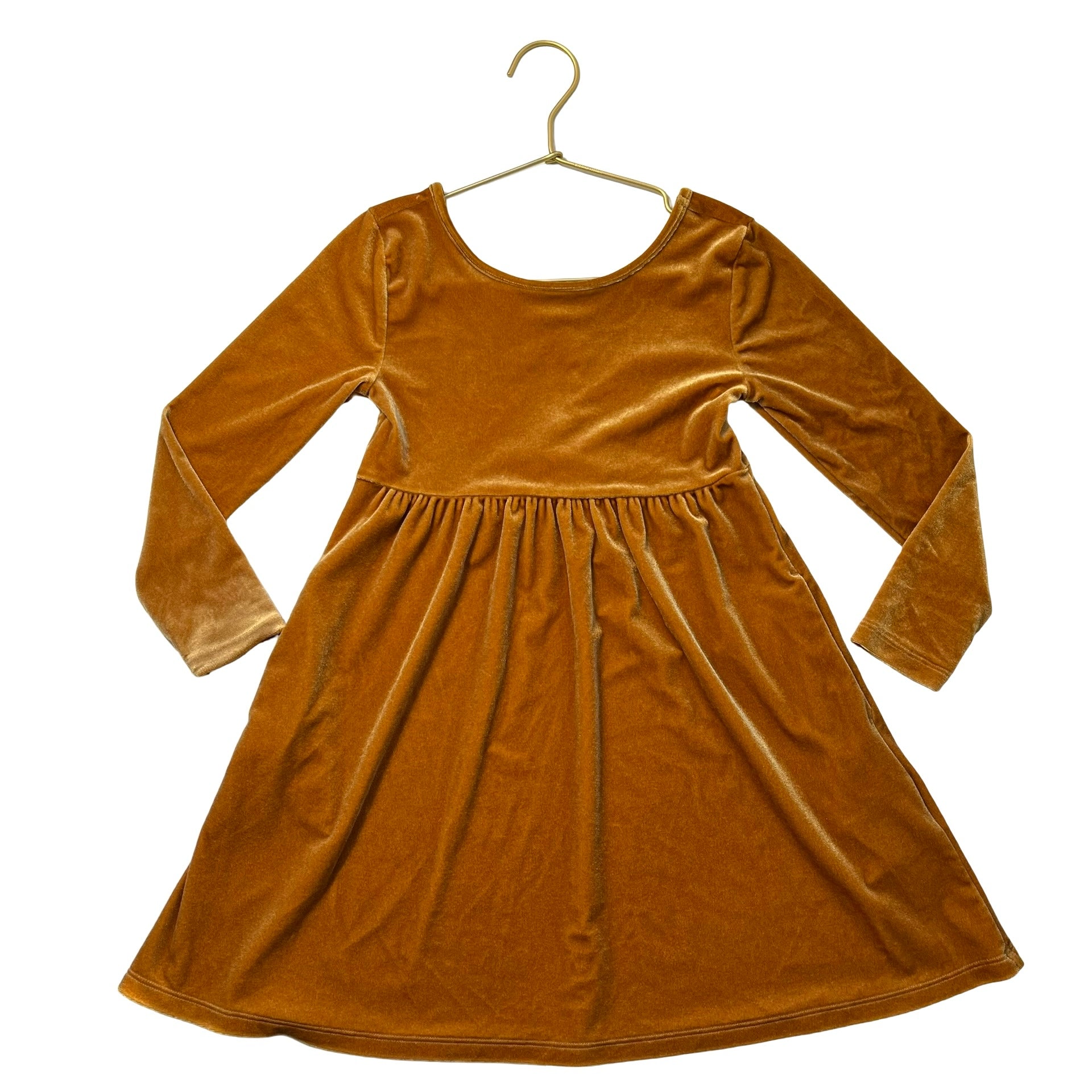 Old Navy Mustard Yellow Velour Dress - Size S 6-7