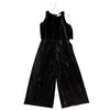 Old Navy Active Black Crushed Velour Jumpsuit - Size S 6-7