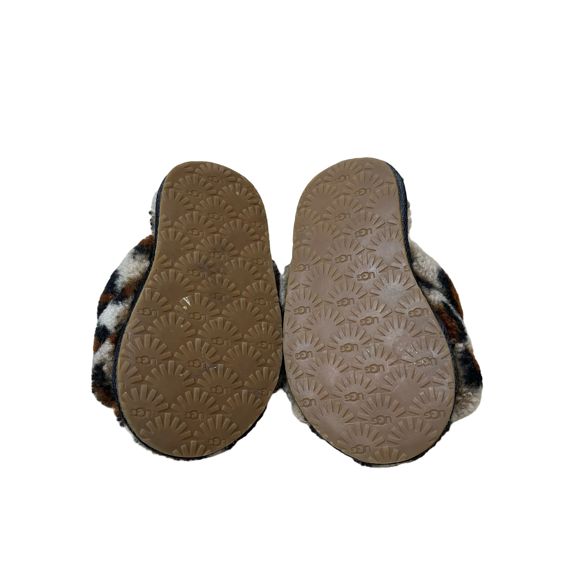 UGG Leopard Faux Fur Slippers - Size 6 Estimated