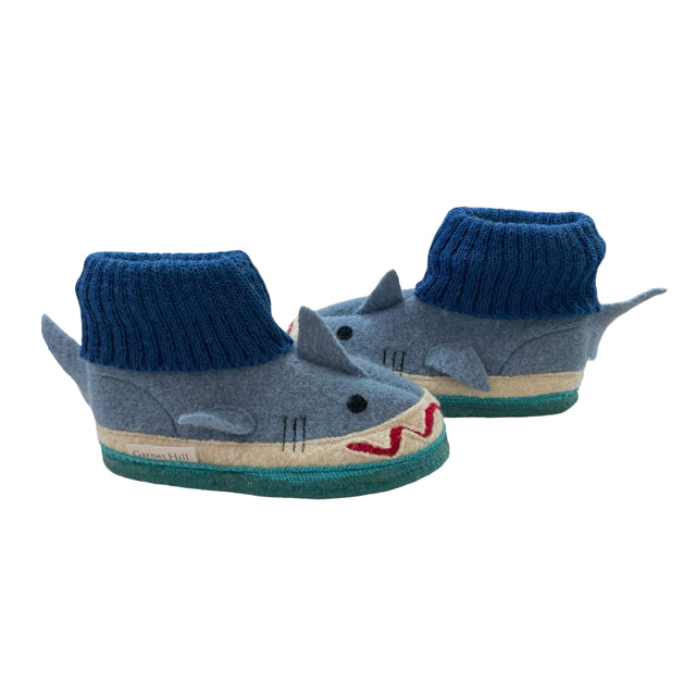 Garnet Hill by Haflinger 100% Boiled Wool Shark Slippers - Size 8