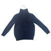 Polo Ralph Lauren Navy Cotton Quarter-Zip Sweater - Size 4