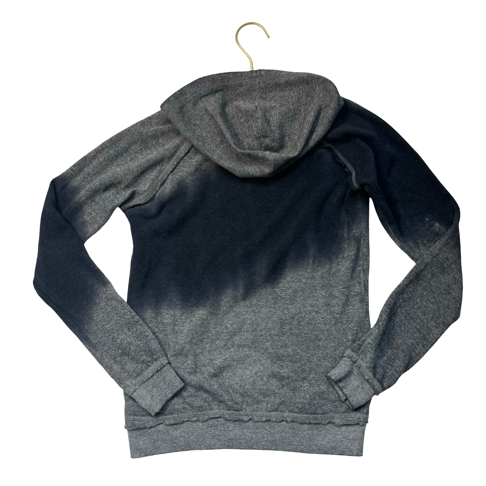 Vintage Havana Gray Tie-Dye Hooded Sweatshirt - Size S 7-8