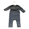 Yporque Gray Hooded 'Bat' One-Piece - Size 6 Mo