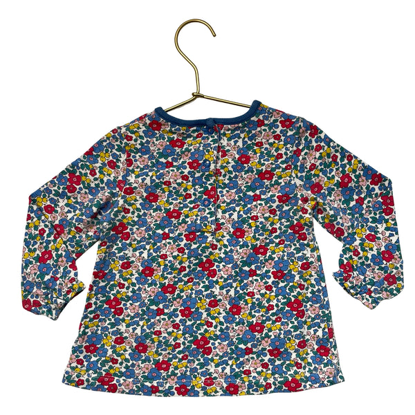 Baby Boden Floral & Bee Applique Tunic Top - Size 12-18 Mo