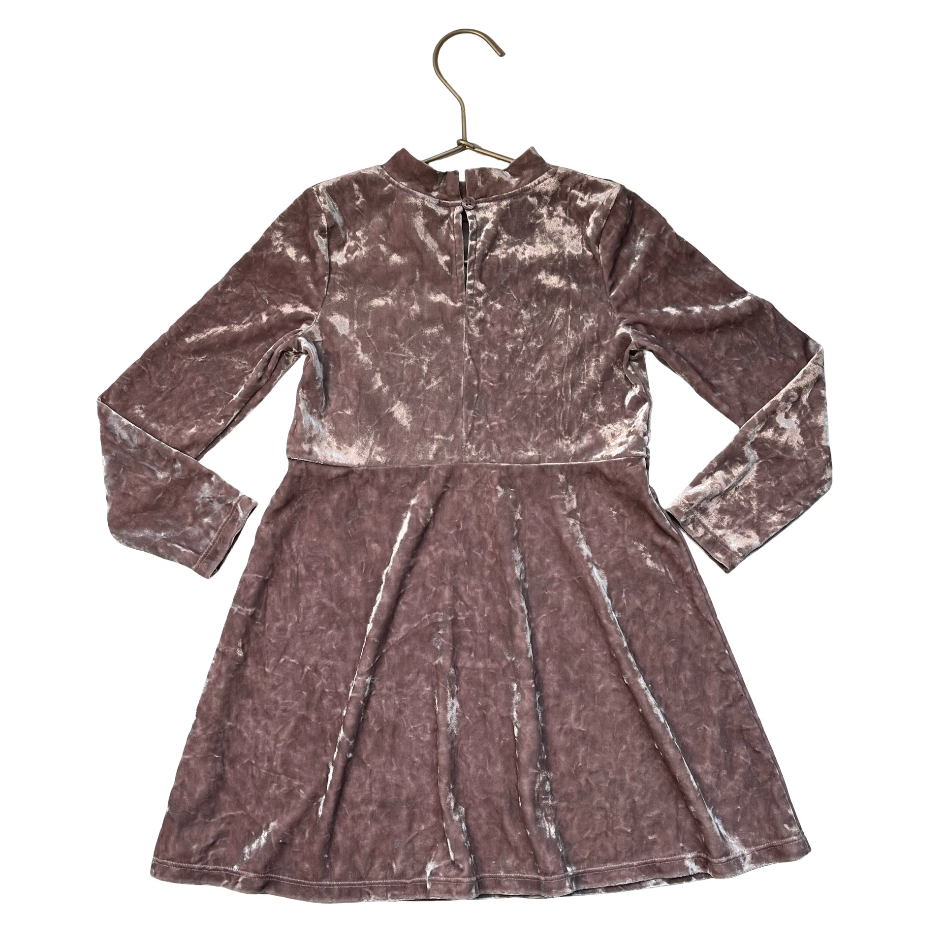 Cat & Jack Dusty Plum Crushed Velour Dress - Size 5T