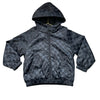 Abercrombie Kids YPB Fleece-Lined Black & Black Check Hooded Jacket - Size 5-6