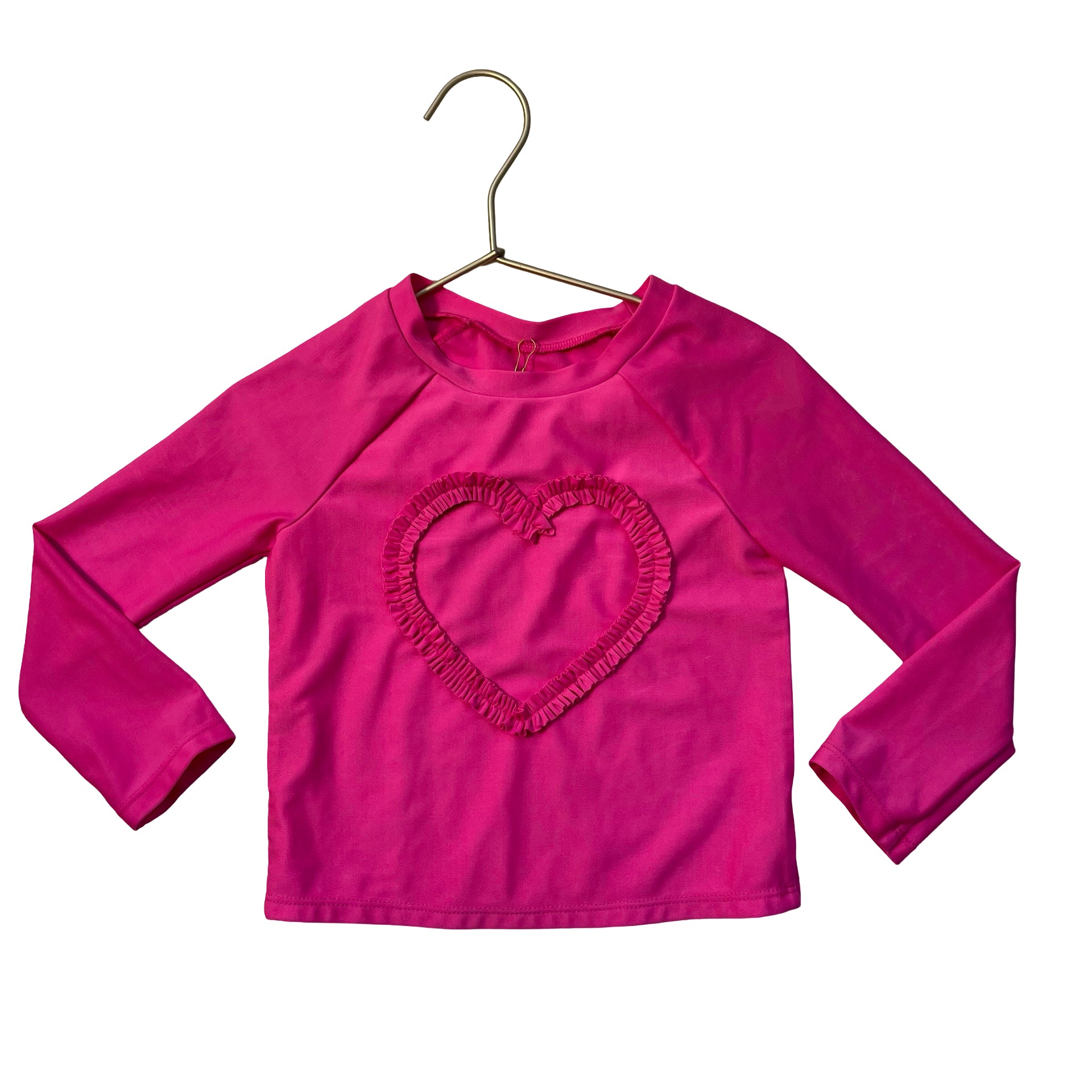 Cat & Jack Pink Heart Rash Guard - Size 4T