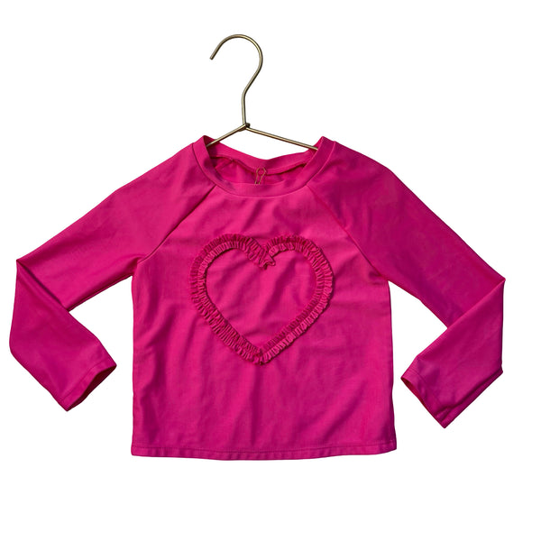 Cat & Jack Pink Heart Rash Guard - Size 4T