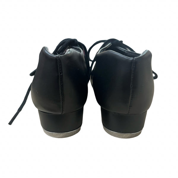 Capezio Black Lace Up Tap Shoes - Size 10W