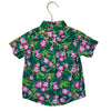 Janie and Jack Green & Pink Tropical Floral Button Down Shirt - Size 18-24 Mo