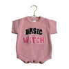 Spearmint Love Pink & Black 'Basic Witch' Sweater Onesie - Size 6-12 Months