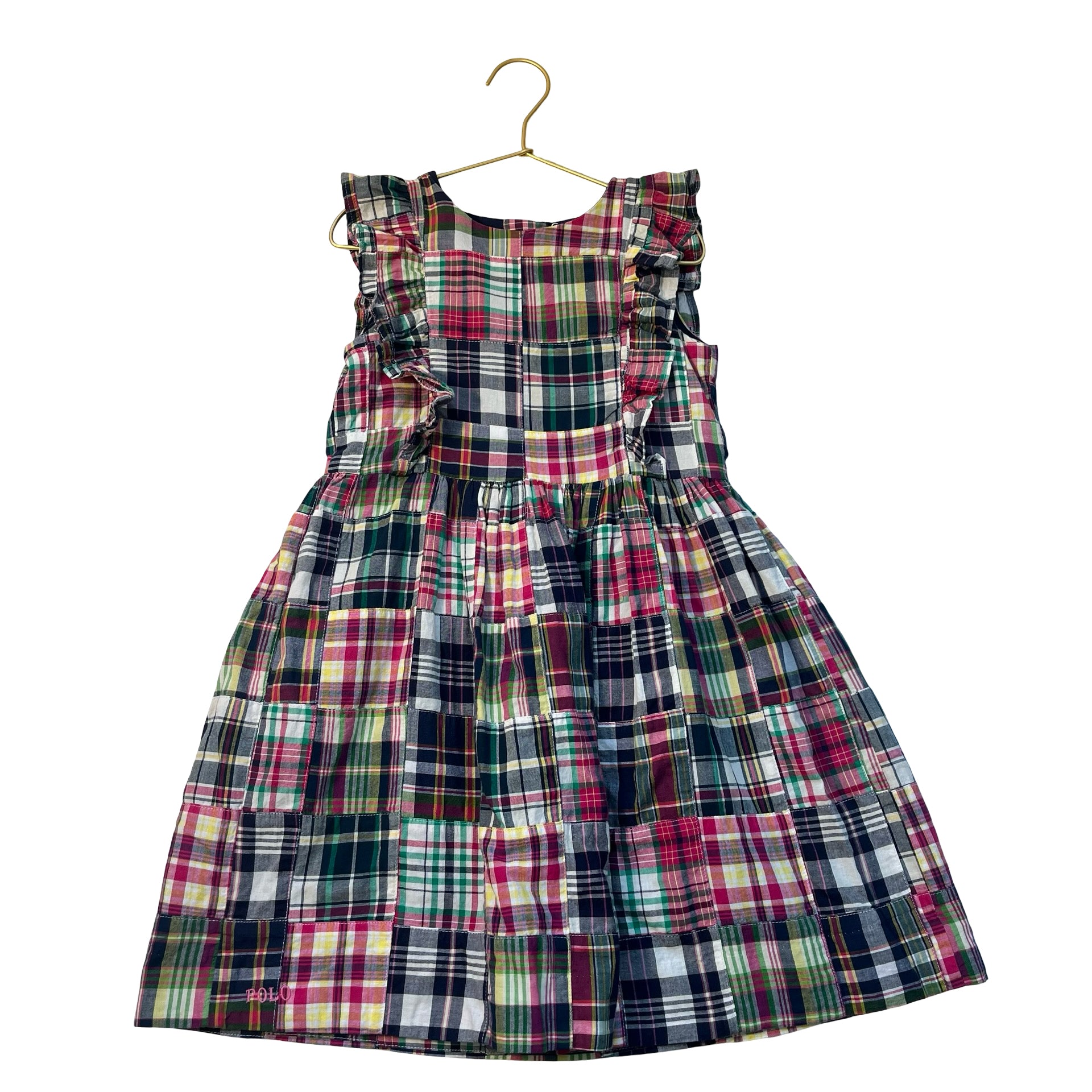 Polo Ralph Lauren Patchwork Madras Plaid Dress - Size 6X