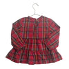 Crewcuts Red Tartan & Metallic Blouse - Size S 6-7