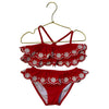 Janie and Jack Red Bikini 2 Piece Swim Suit - Size 3
