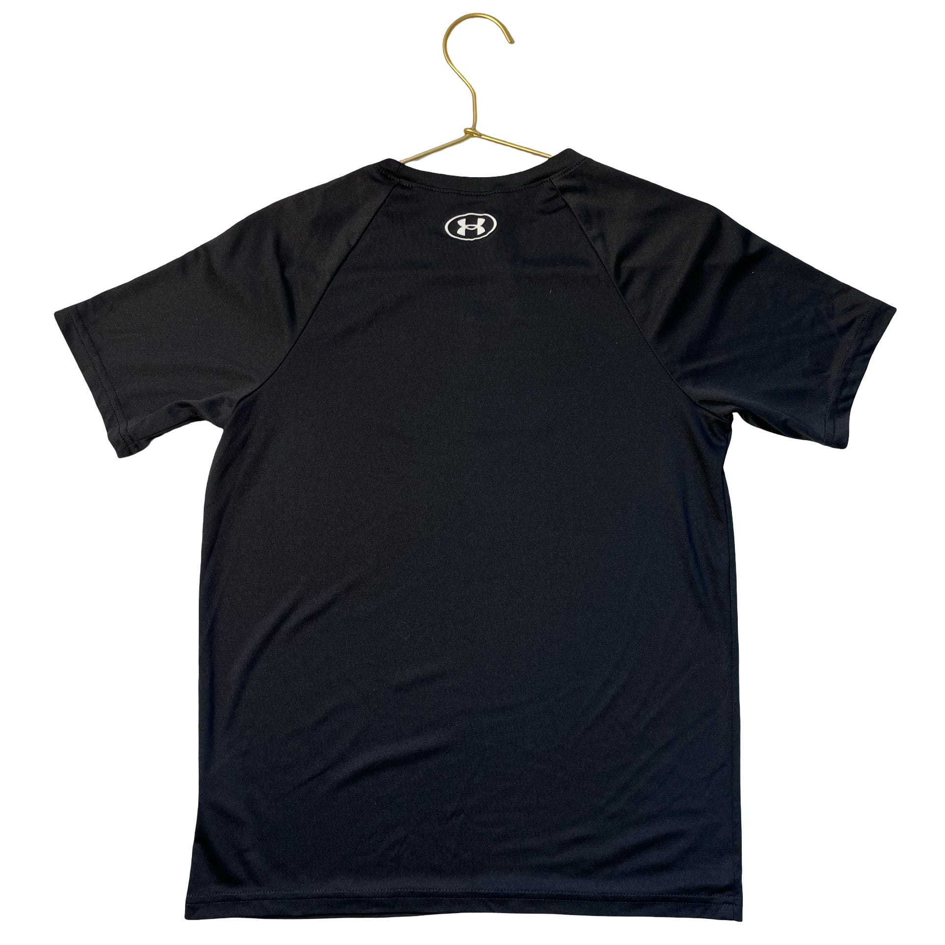Under Armour Black & White Logo Athletic T-Shirt - Size YMD 10-12