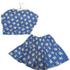 Hanna Andersson Blue Tulip Print Top & Skirt Set - Size 8