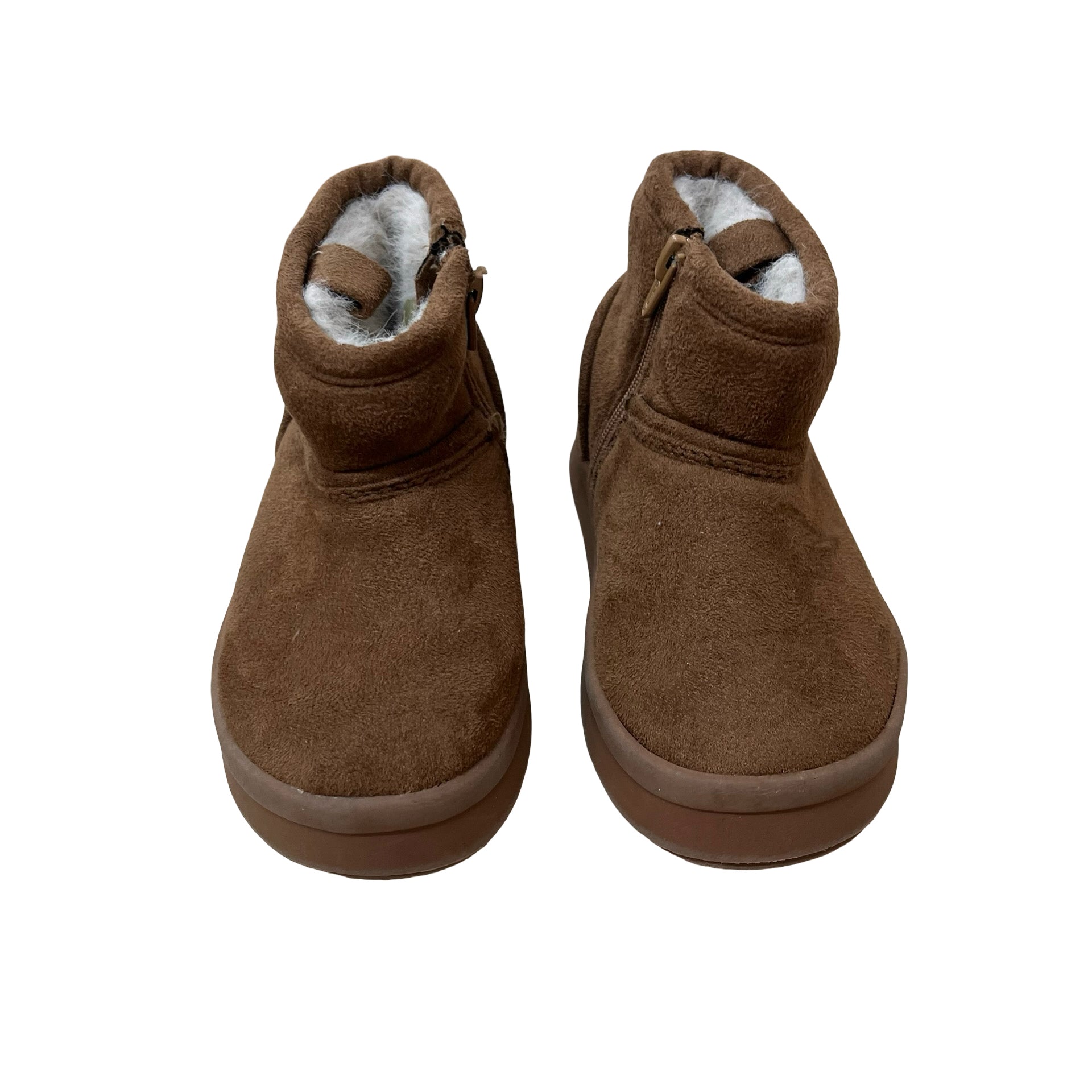 Zara Brown Faux Suede & Fur Lined Boots - Size 23 (7)
