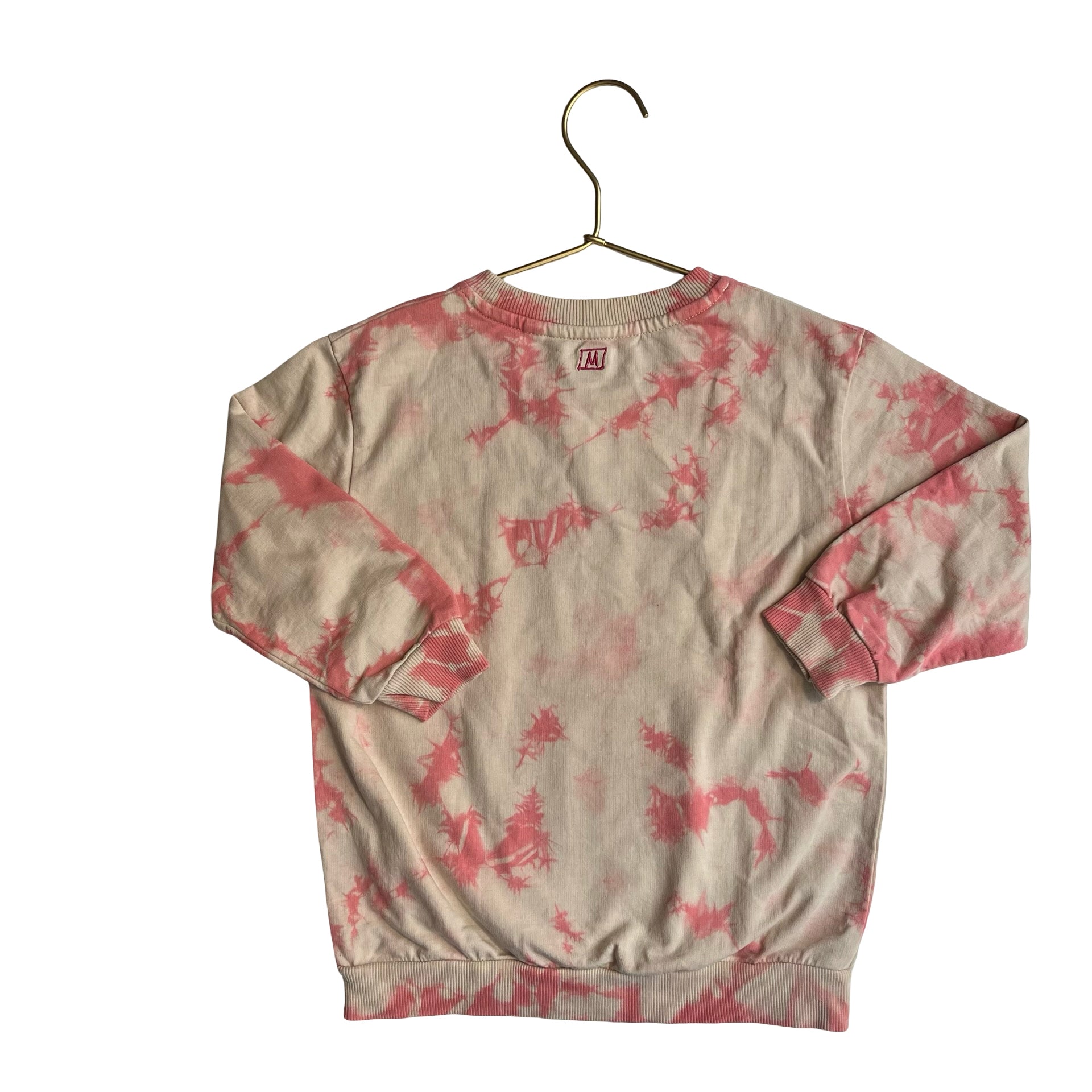 Munster Blush & Pink Tie-Dye Bird Graphic Tunic Sweatshirt - Size 4