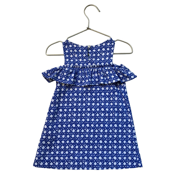 Vineyard Vines Blue & White Wicker Pattern Dress - Size 4T