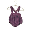 Kate Quinn Plum Velour Bubble Overalls - Size 12-18 Mo