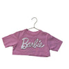 Zara x Barbie Pink Cropped Sequin T-Shirt - Size 4-5