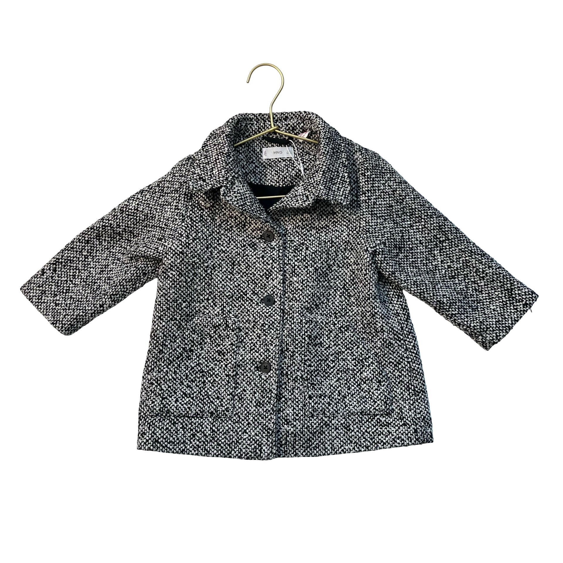 Mango Black & White Tweed Jacket - Size 18-24 Mo