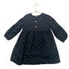 Zara Dark Gray & Ivory Polka Dot Dress - Size 3/4