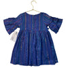 Pippa & Julie Navy & Metallic Stripe Dress - Size 3T