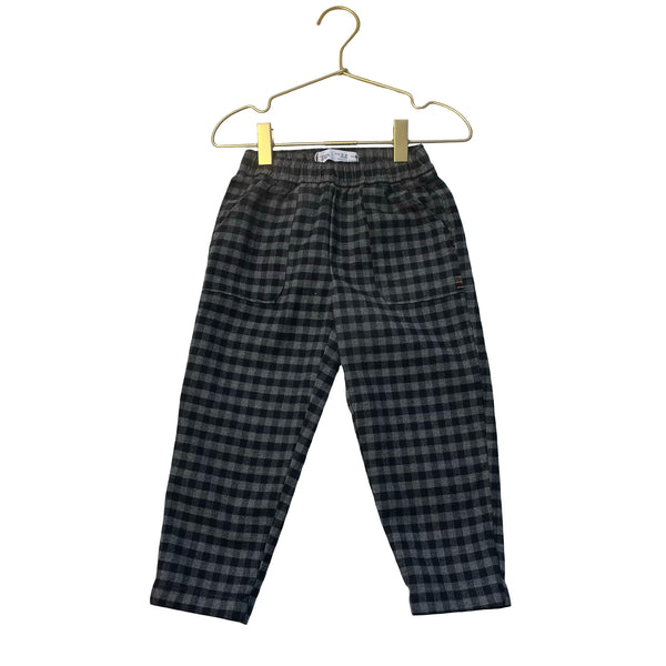 Zara Black & Gray Check Flannel Pants - Size 2-3