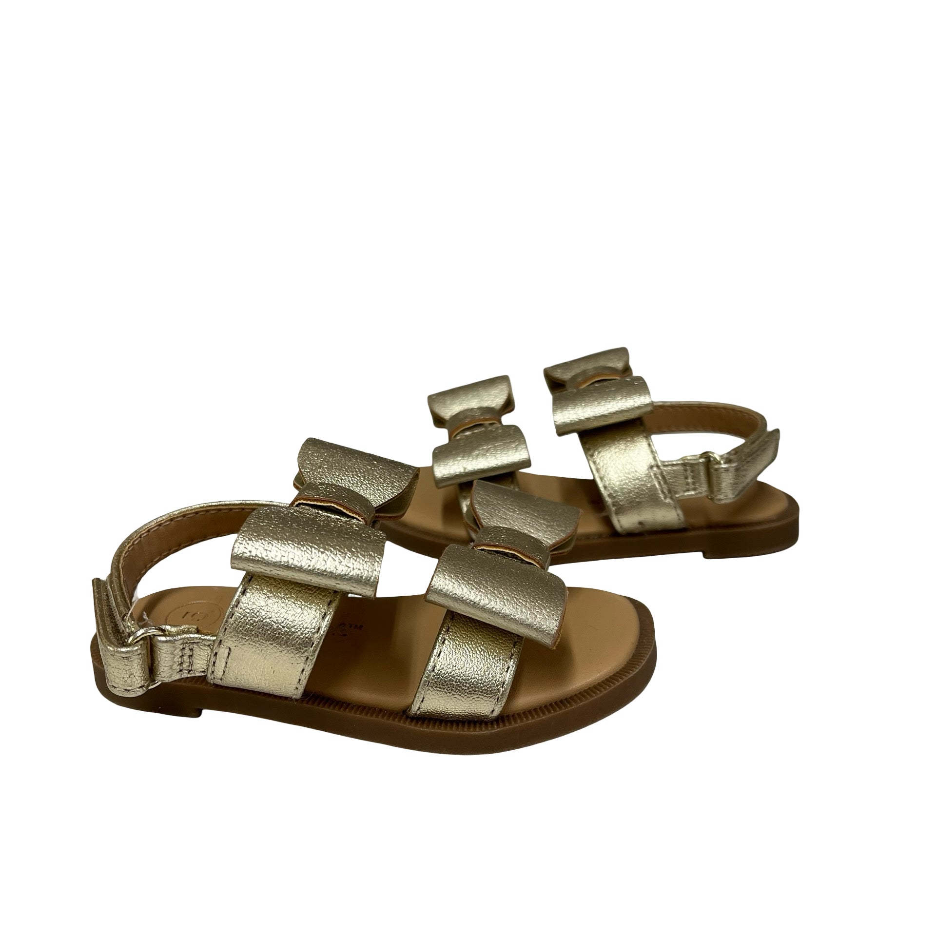 Cat & Jack Gold Bow Sandals - Size 5