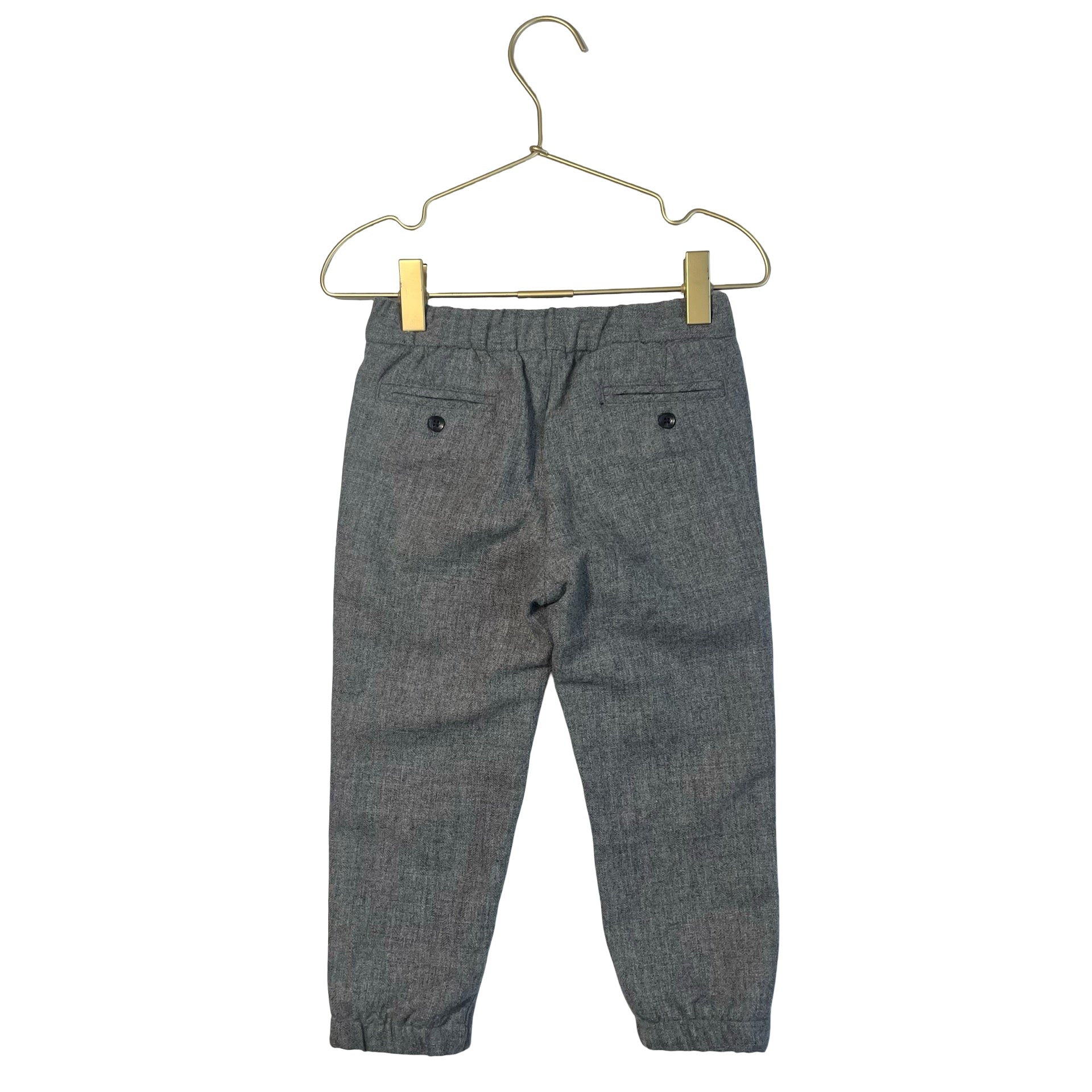 Janie and Jack Gray, Navy & Red Tuxedo Stripe Wool Pants - Size 6-12 Mo