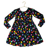 Hanna Andersson Black & Multi-Color Dot Dress - Size 8