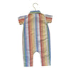 Monica + Andy Rainbow Striped Button Down One-Piece - Size 6-9 Mo