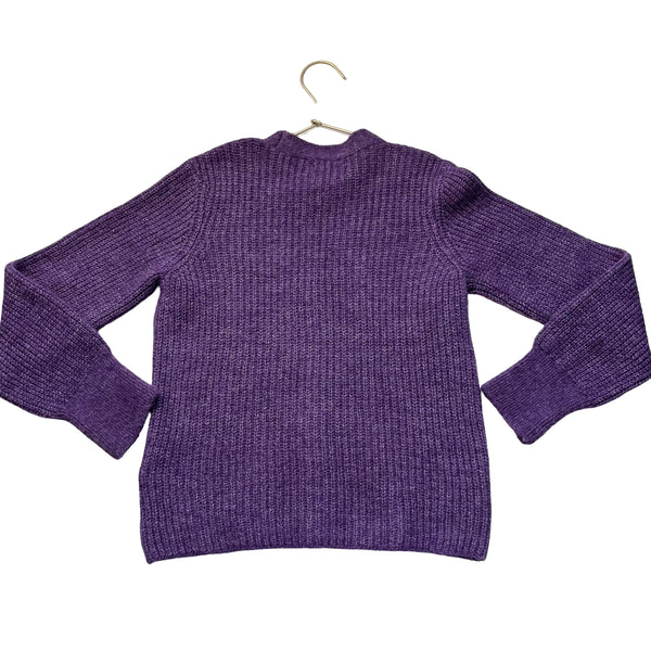 Only Purple V-Neck Cardigan Sweater - Size 9-10Y