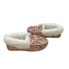 Crewcuts Pink Glitter Faux Fur Lined Slippers -  Size 1Y Big Kid