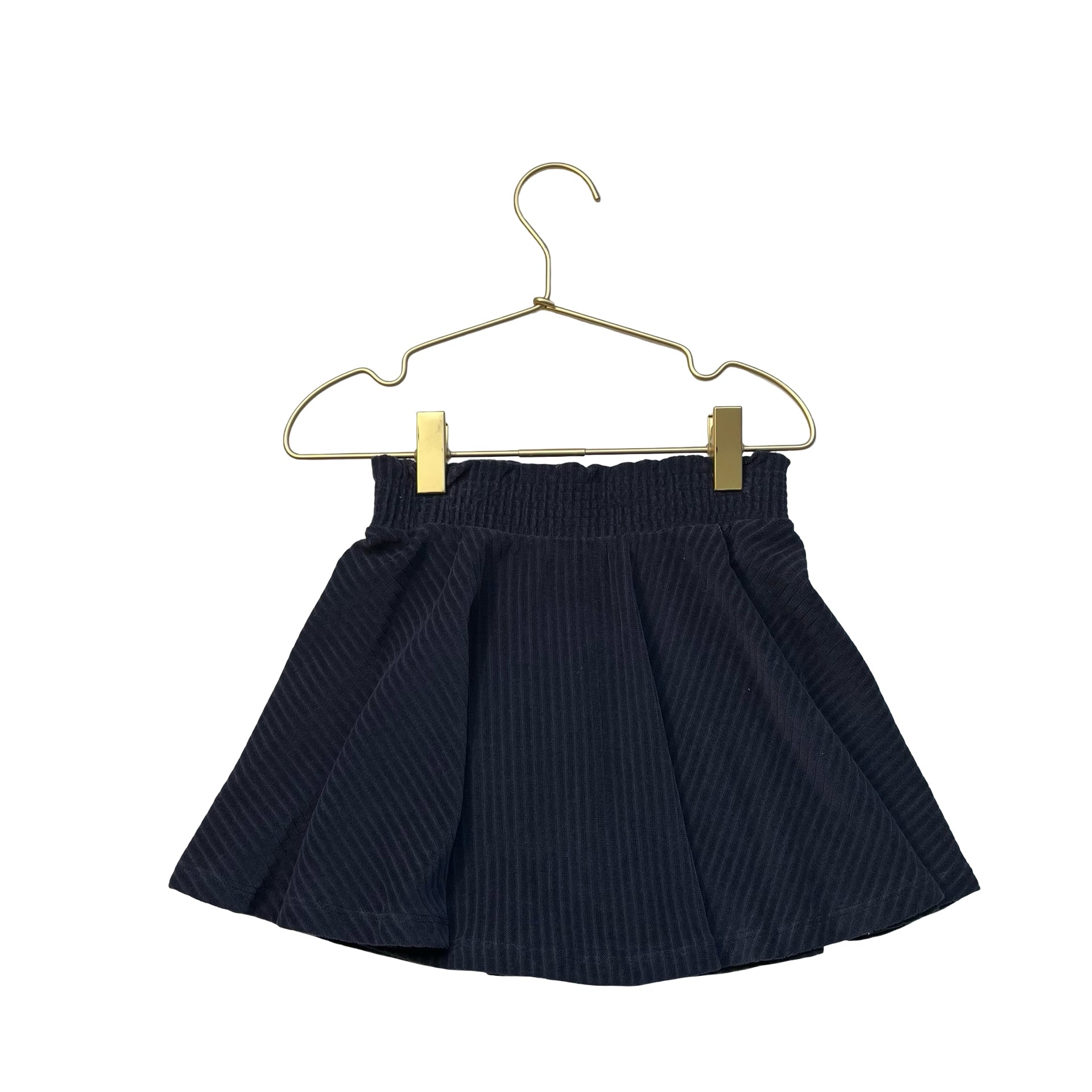 Petit Bateau Navy Ribbed Velour Skirt - Size 4A