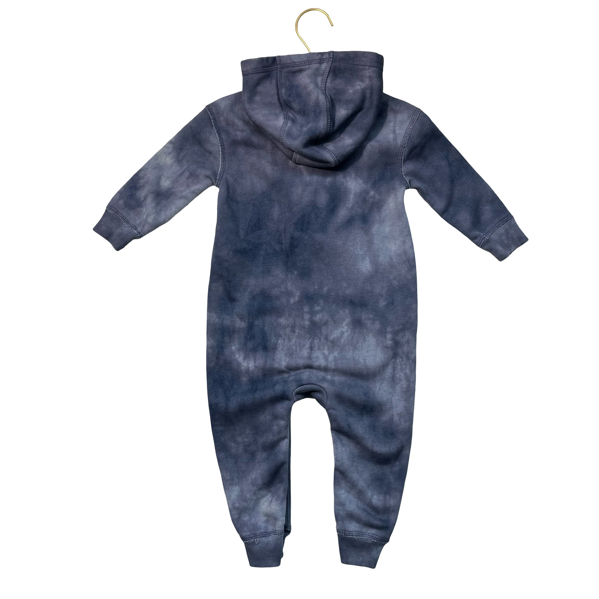 Baby Gap Blue Tie-Dye Hooded One Piece - Size 12-18 Mo