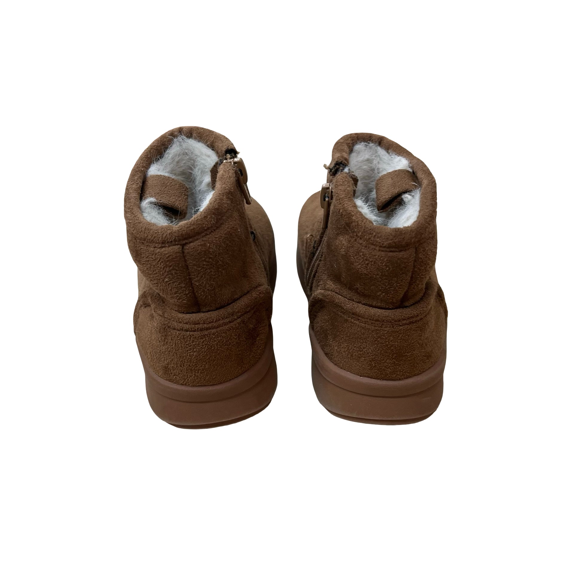 Zara Brown Faux Suede & Fur Lined Boots - Size 23 (7)