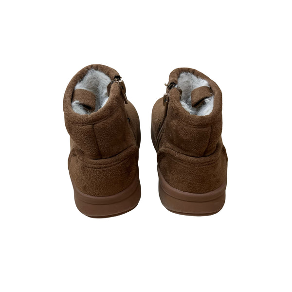 Zara Brown Faux Suede & Fur Lined Boots - Size 23 (7)
