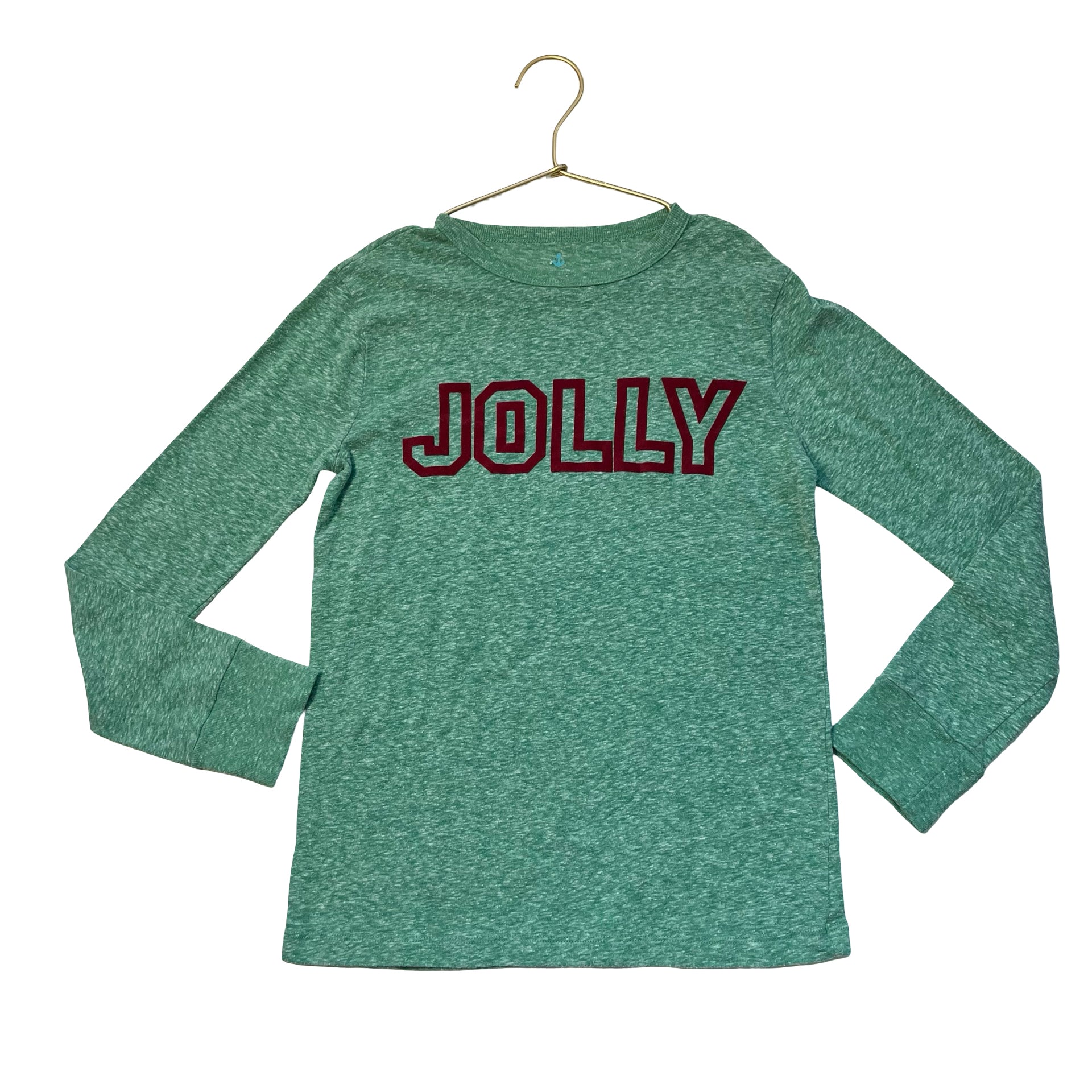 Crewcuts Heather Green & Red 'Jolly' Shirt - Size M 8-9