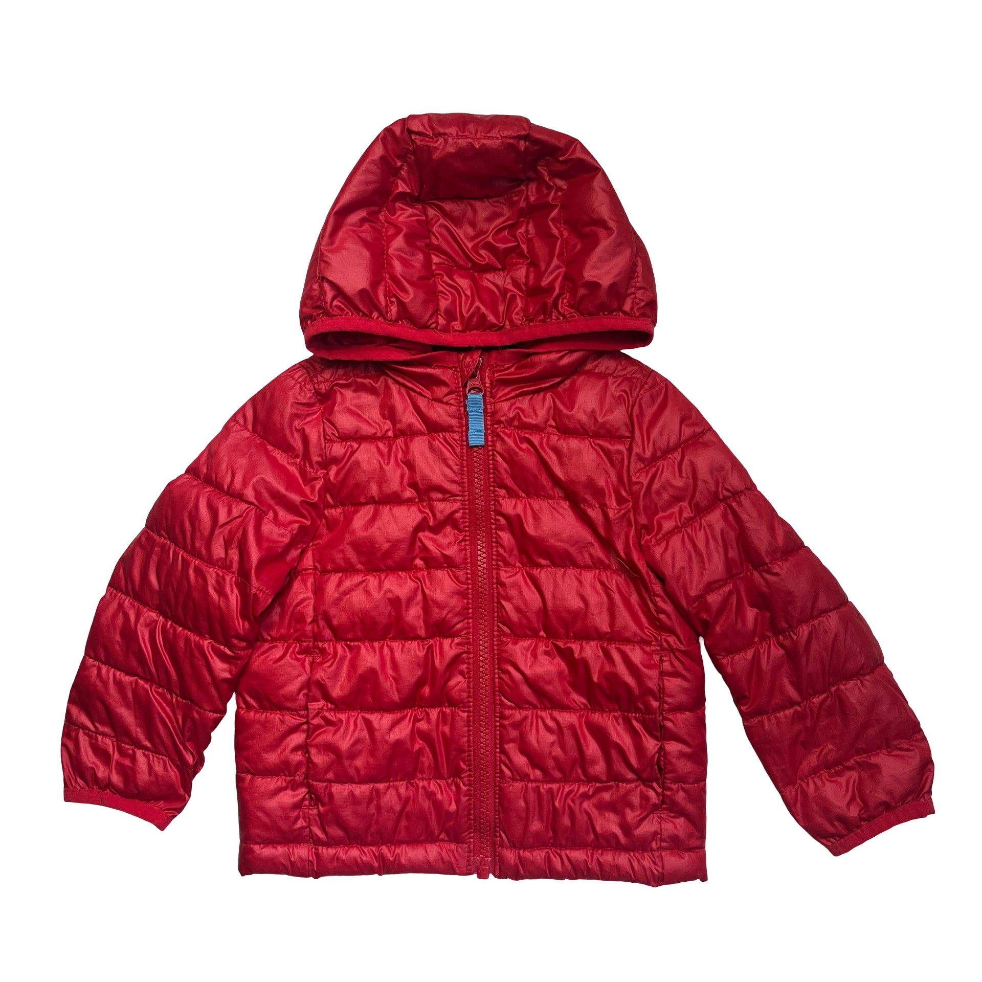 Primary Red Hooded Lightweight Puffer Jacket - Size 18-24 Mo