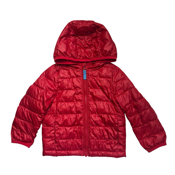 Primary Red Hooded Lightweight Puffer Jacket - Size 18-24 Mo
