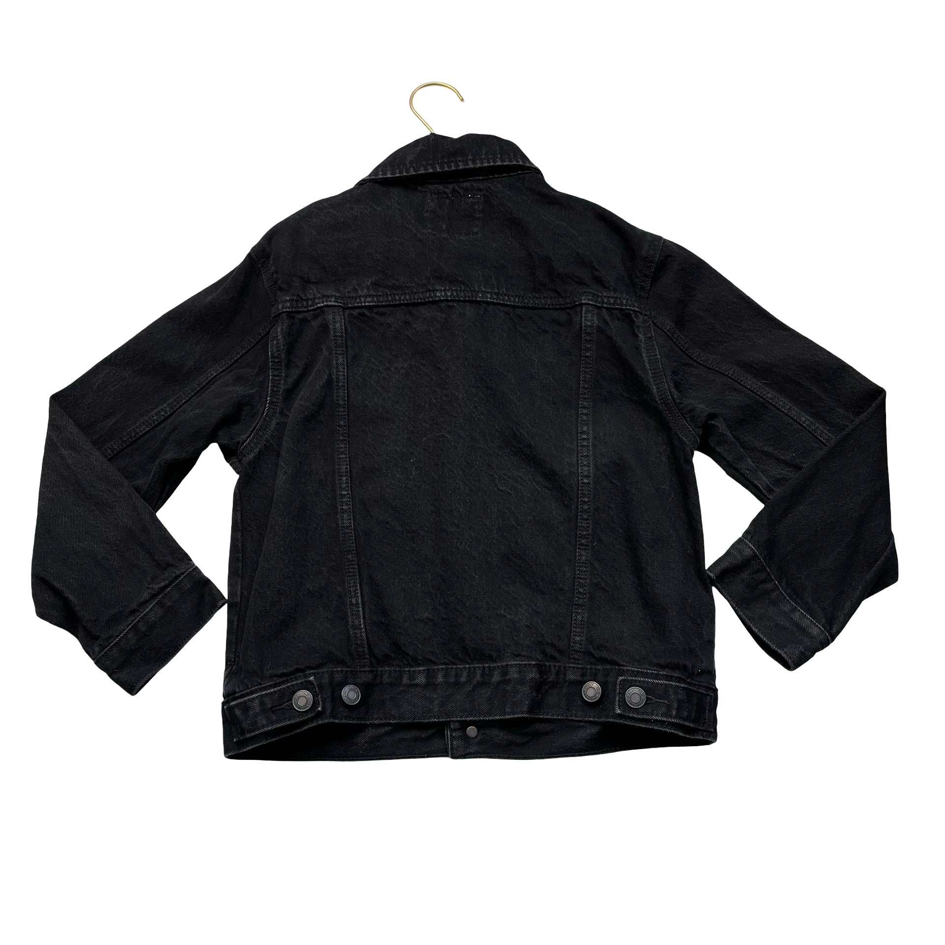 Old Navy Black Denim Jean Jacket - Size M 8