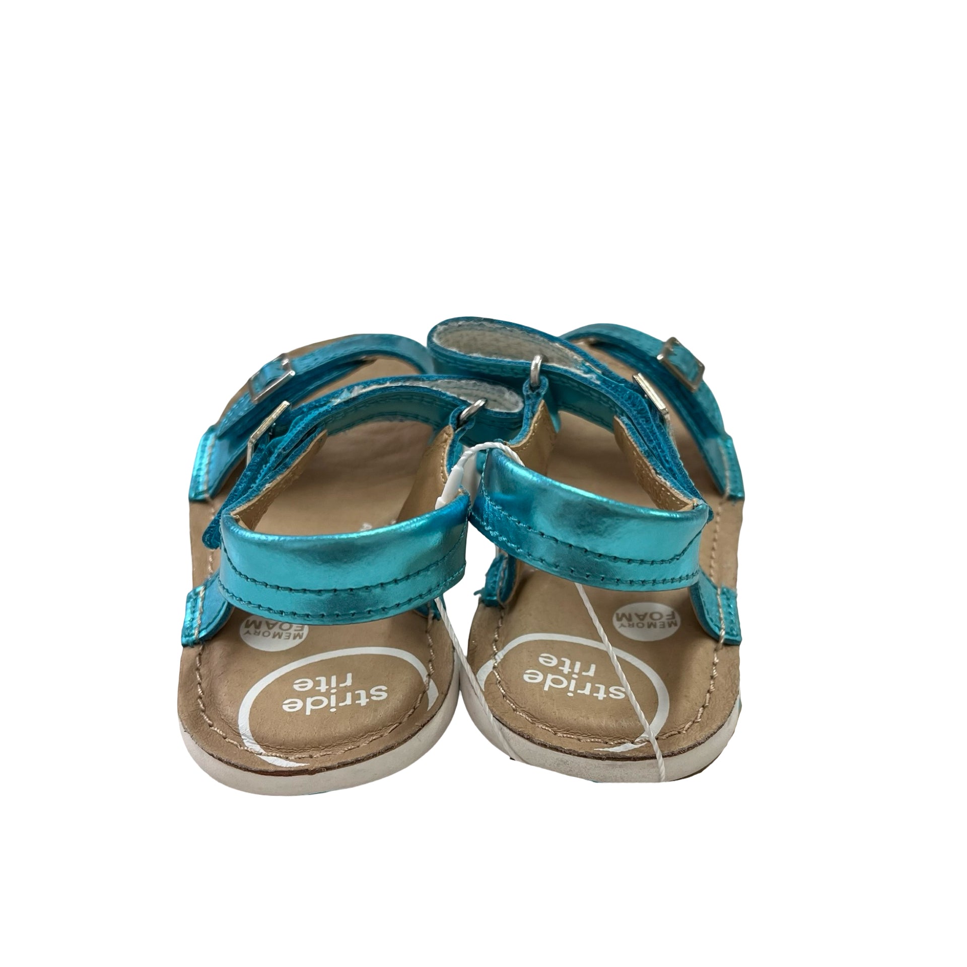 Stride Rite Metallic Aqua Blue Sandals - Size 9