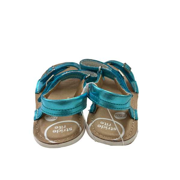 Stride Rite Metallic Aqua Blue Sandals - Size 9