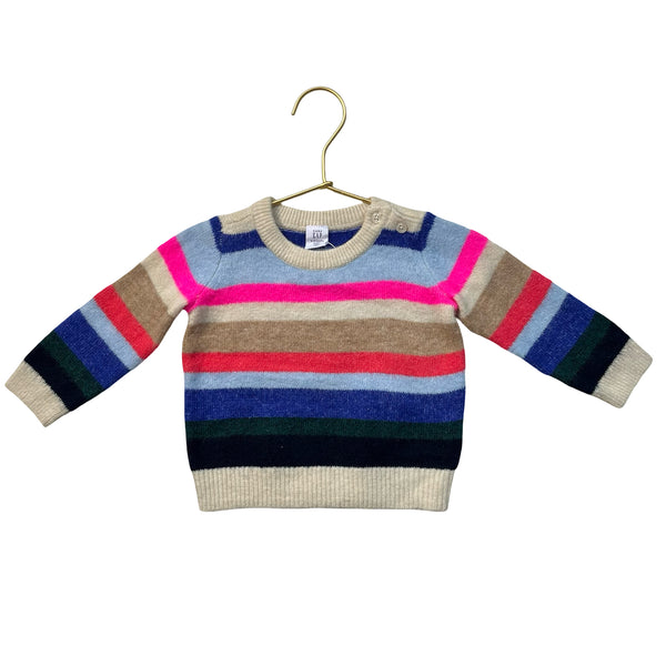 Baby Gap Colorful Striped Sweater - Size 6-12 Mo