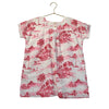 American Outfitters AO76 Ivory, Pink, Red Tropical Print Dress - Size 4