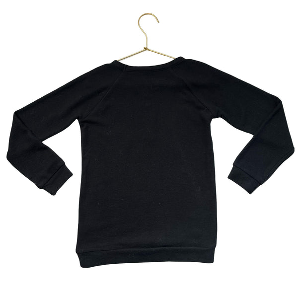Chaser Black Fuzzy 'Boo!' Halloween Top  - Size 7